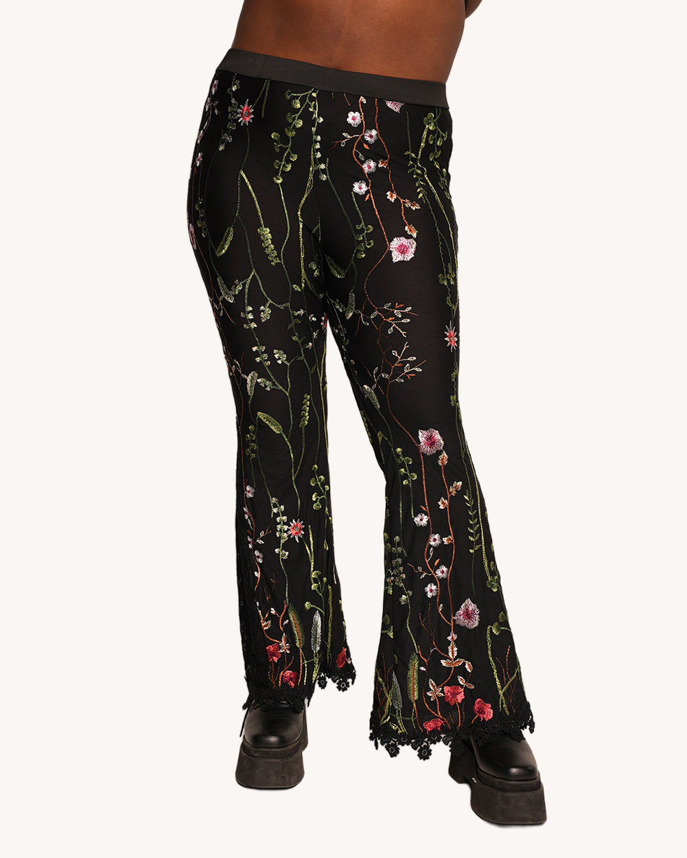 Lace Flower Fields Bell Bottoms - Image 34709565604023