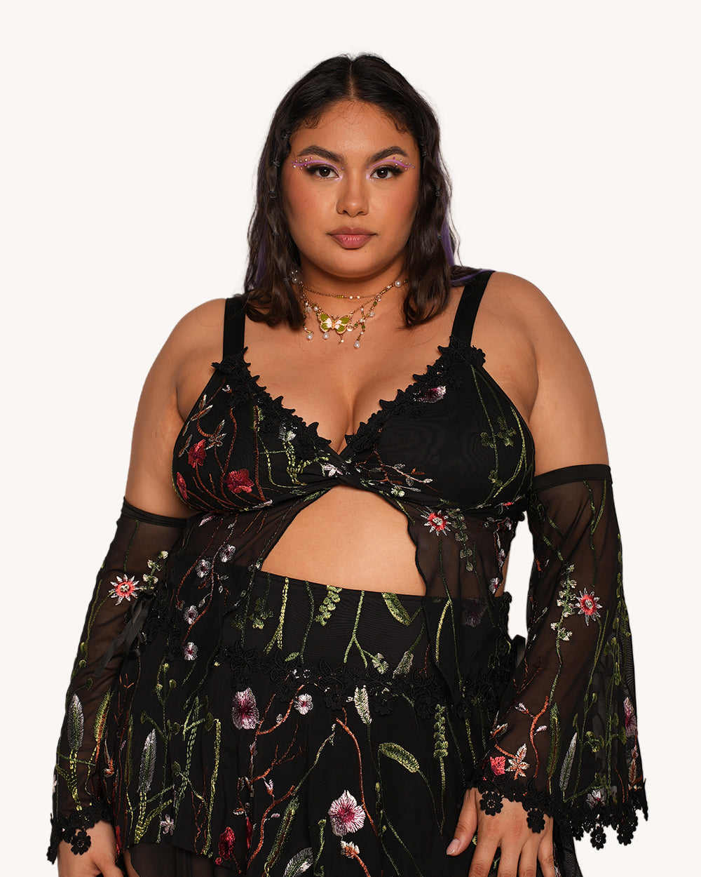 Lace Flower Fields Ruffle Top - Image 3