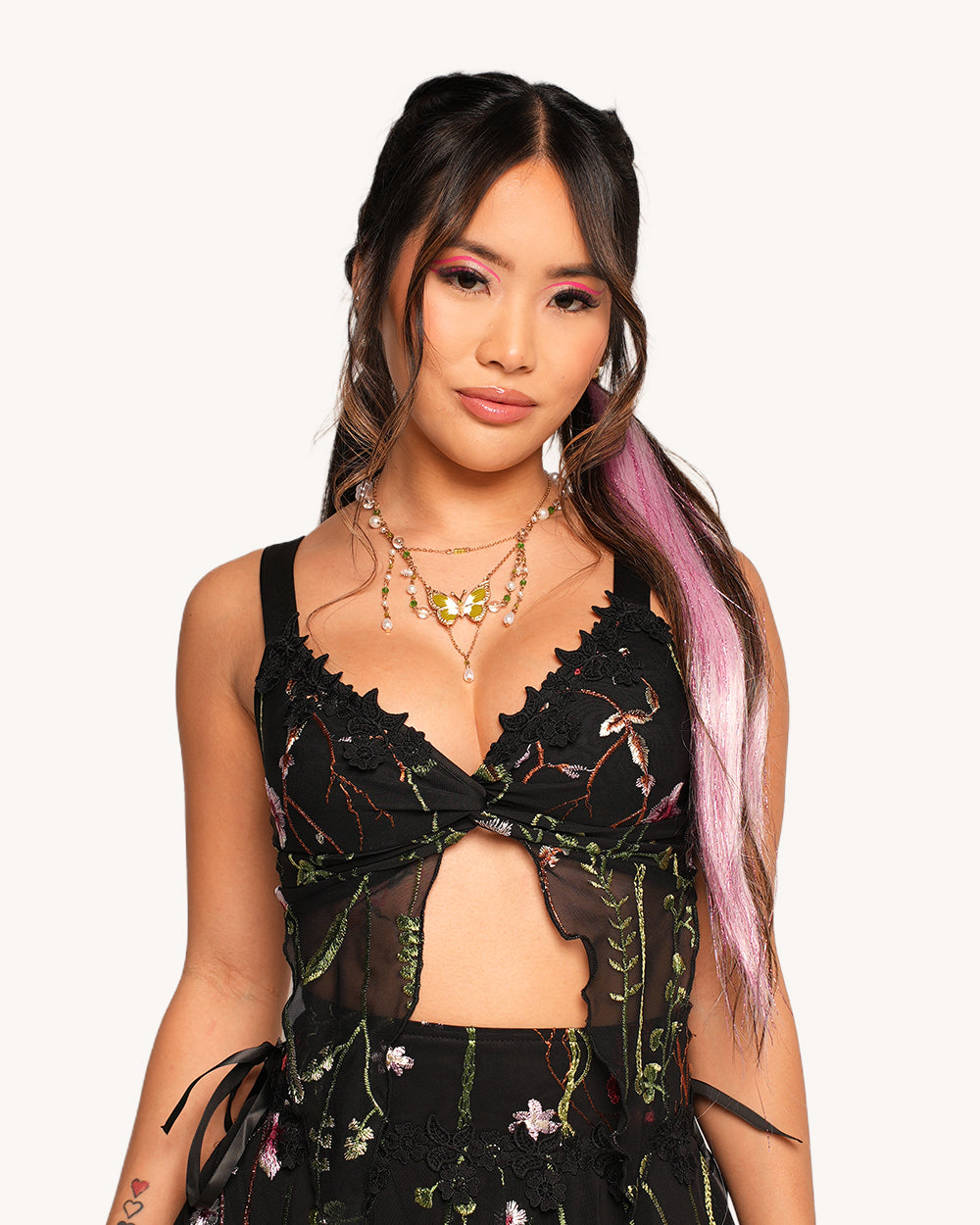 Lace Flower Fields Ruffle Top - Image 34709753725111