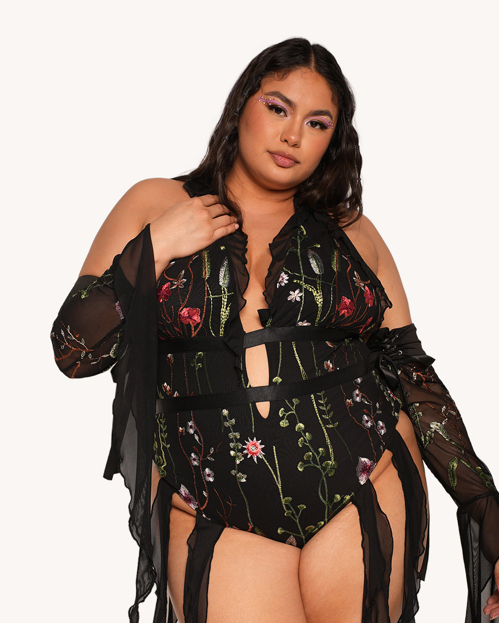 Lace Flowerfields Bodysuit and Sleeves - Image 34662618202295