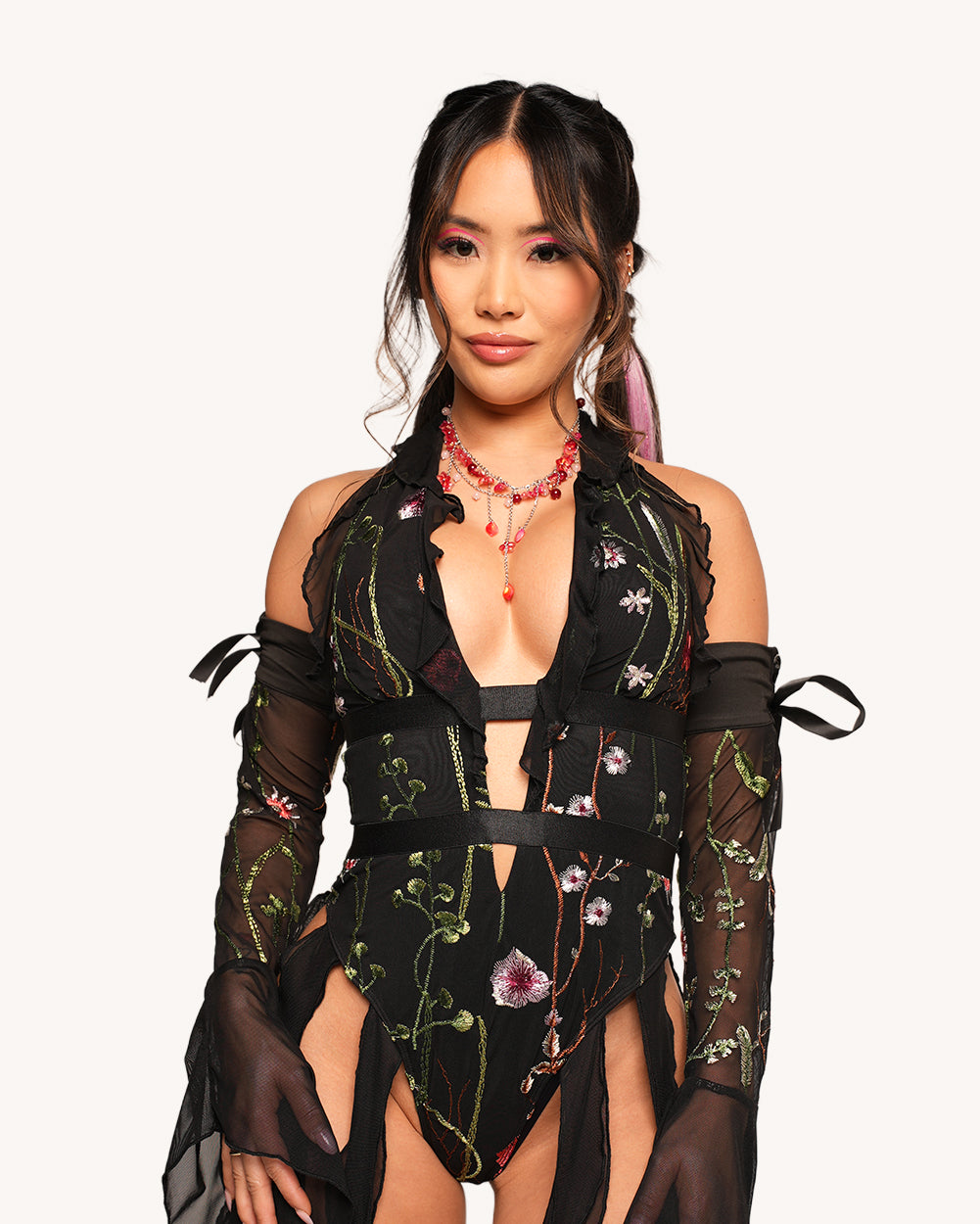 Lace Flowerfields Bodysuit and Sleeves - Image 34709988606135