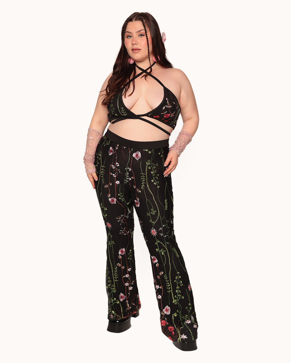 Lace Flowerfields Stretch Pants - Image 31747908567223