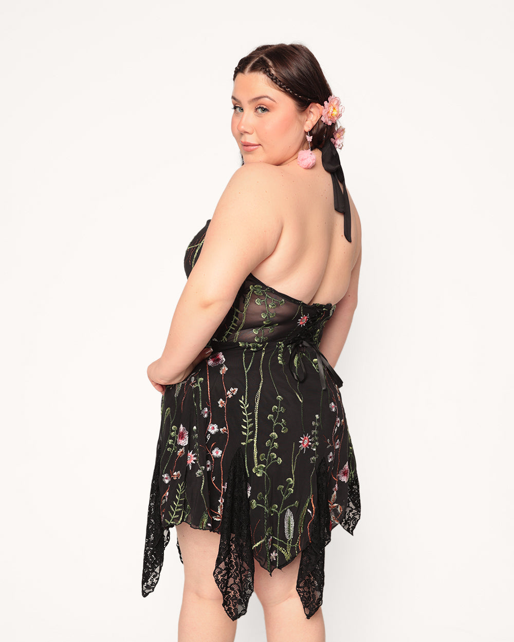 Lace Flowerfields Stretch Pixie Hem Dress - Image 6