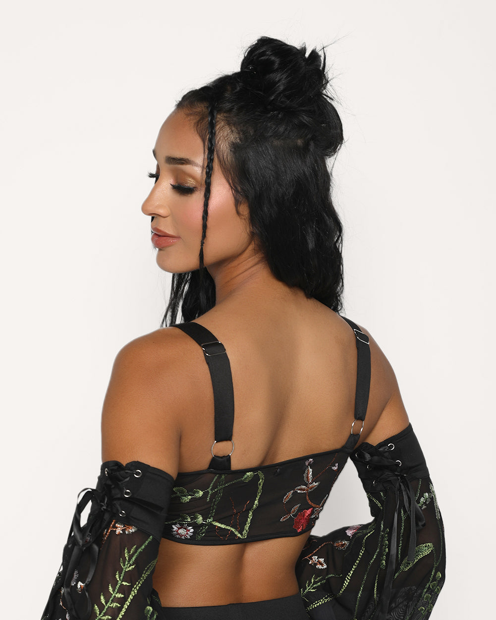 Lace Flowerfields Stretch Pixie Hem Top - Image 31812794384567