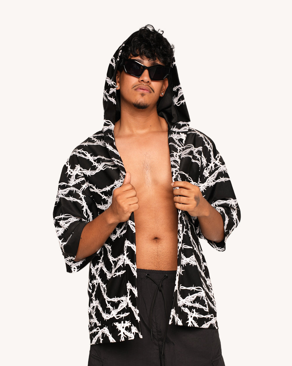 Live Wire Silver Reflective Robe - Image 1