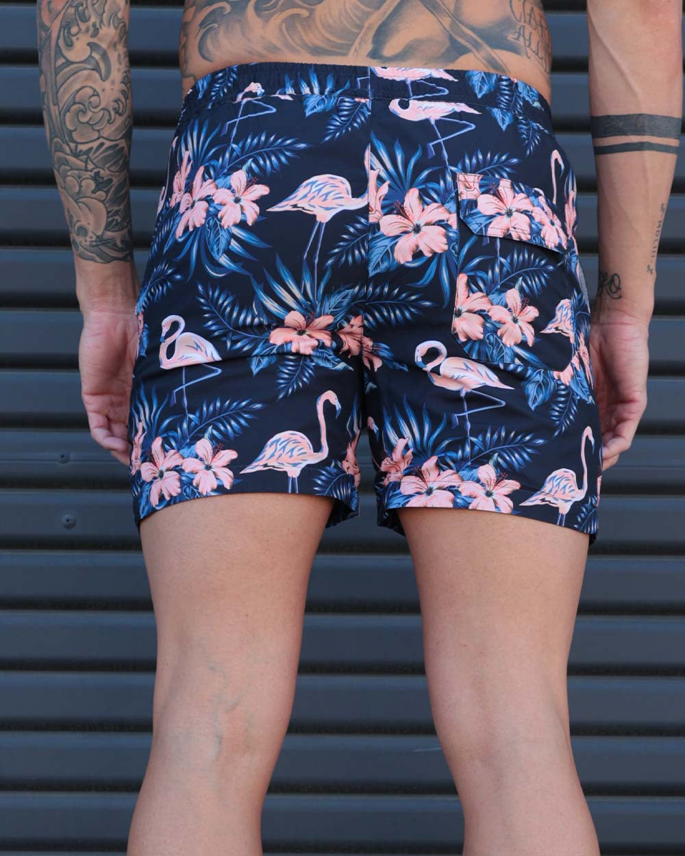 Lost in Paradise Flamingo Shorts-Men