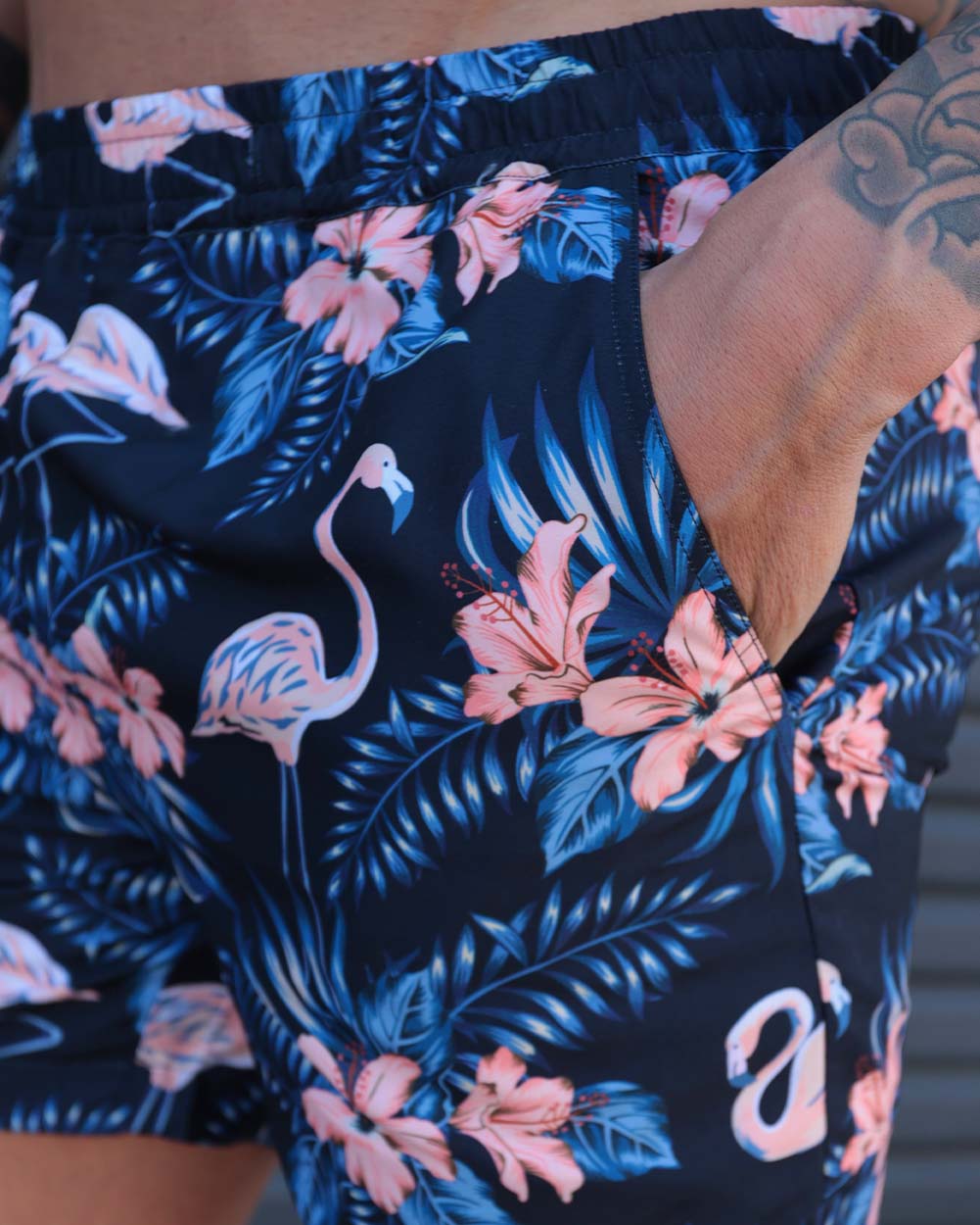 Lost in Paradise Flamingo Shorts-Men