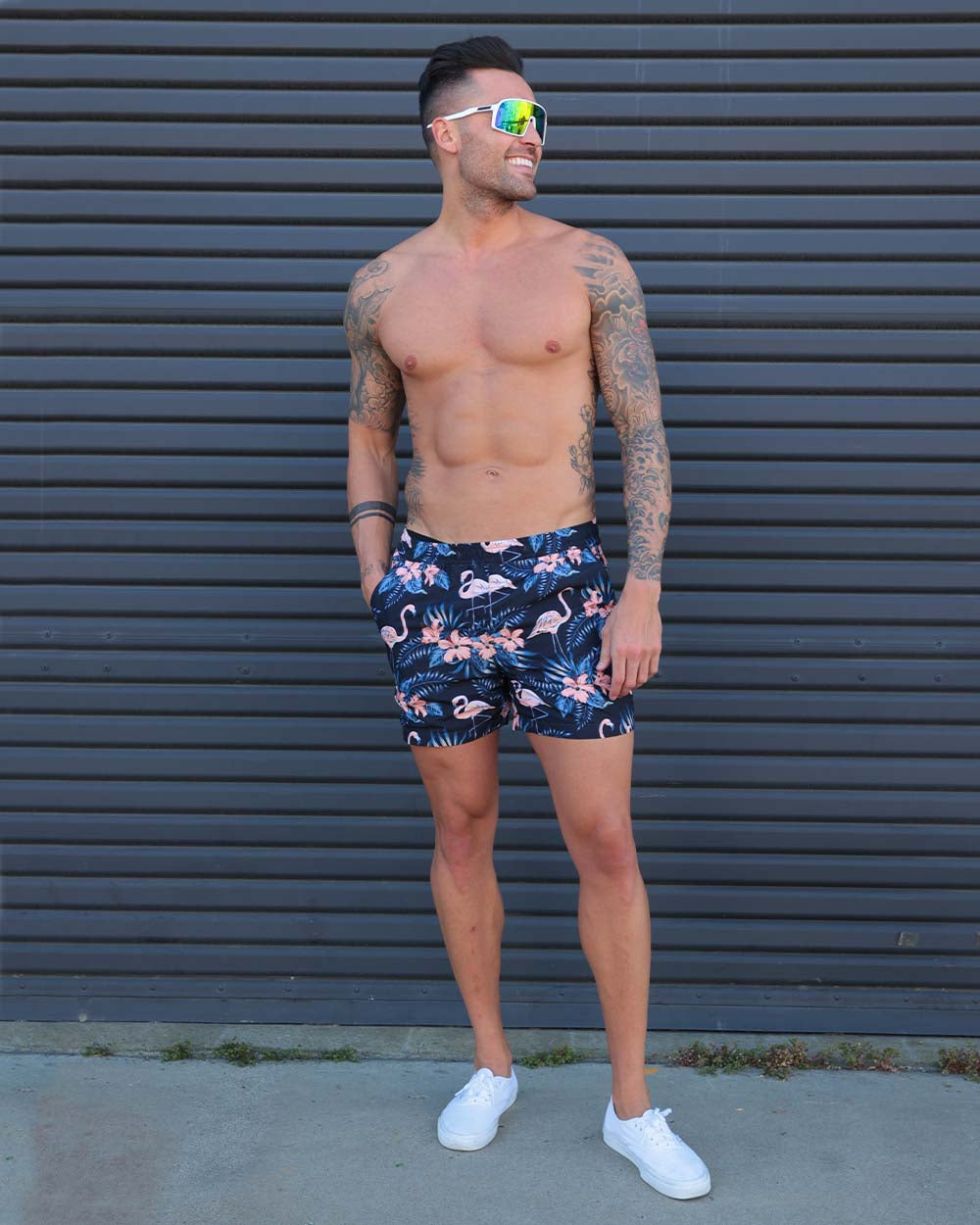 Lost in Paradise Flamingo Shorts-Men
