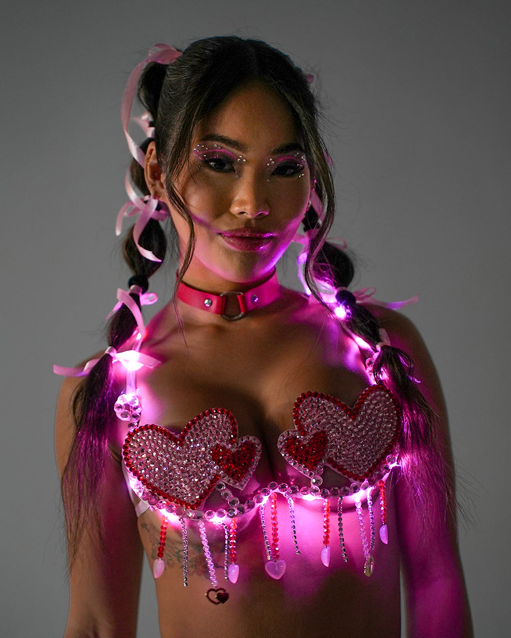 Love Struck Light up Festival Bra - Image 34561573585079