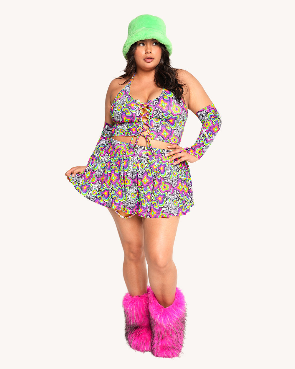 Leblunt x iHR Love Vortex Skirt - Image 33088892534967