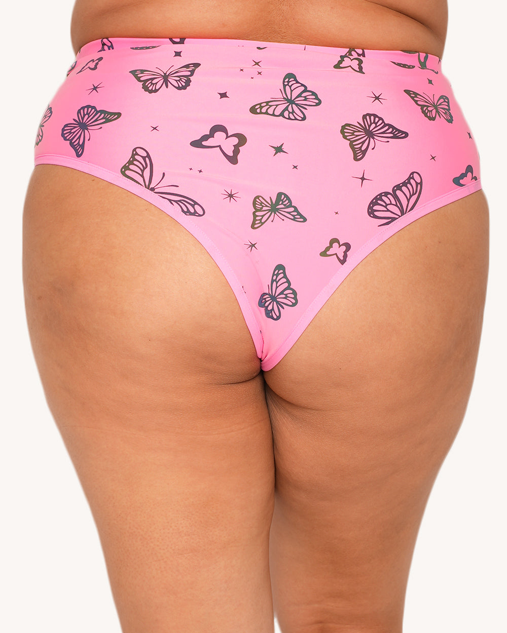 Lucid Flight Pink Rainbow Reflective Skirt and Booty Shorts Set - Image 11
