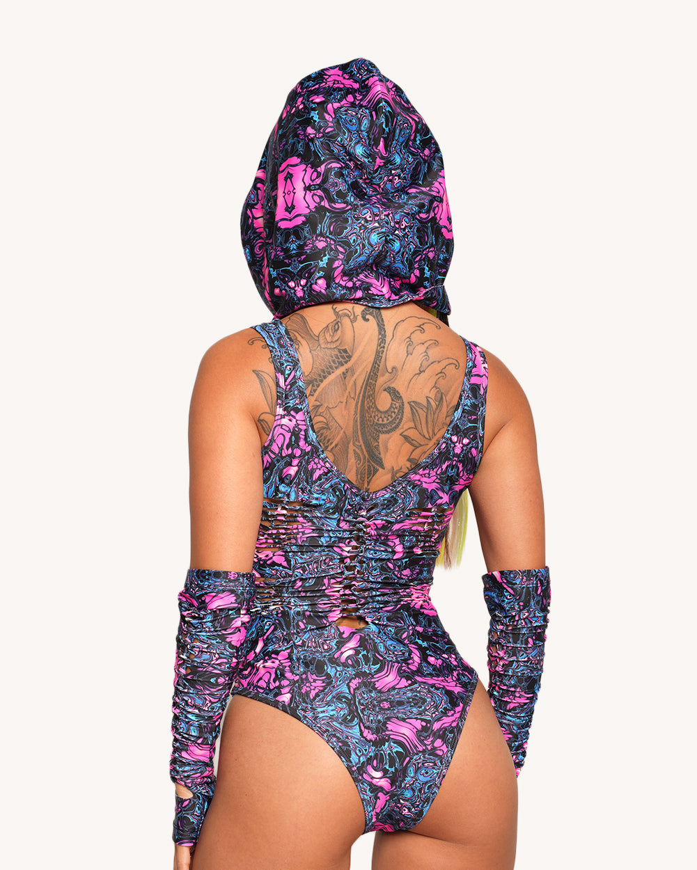 Lucid Lava Bodysuit with Sleeves - Image 35112303329463