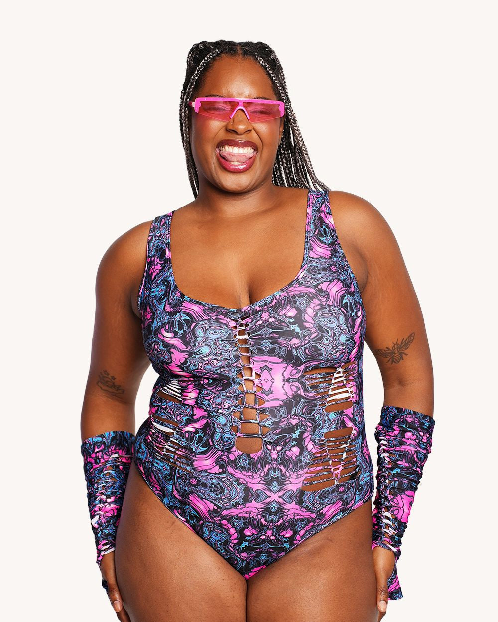 Lucid Lava Bodysuit with Sleeves - Image 5