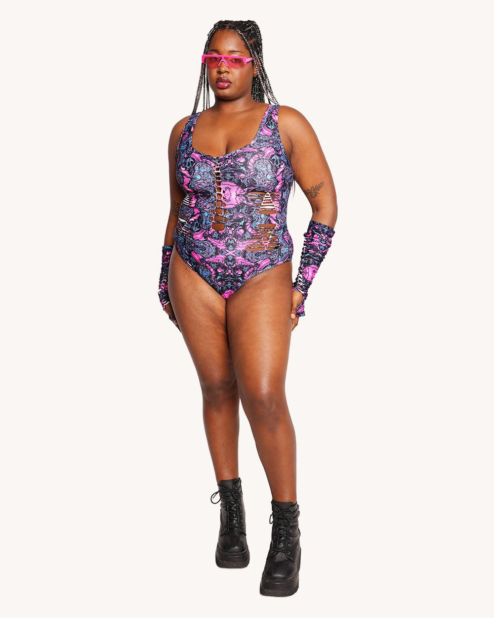 Lucid Lava Bodysuit with Sleeves - Image 9