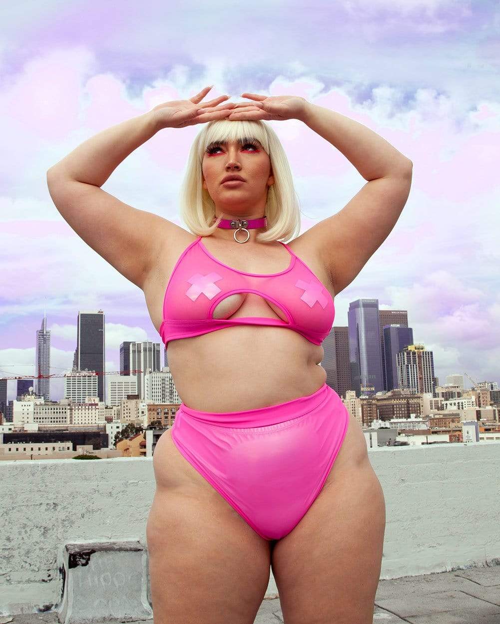 Pastease Hologram Cross Pasties-Lifestyle4