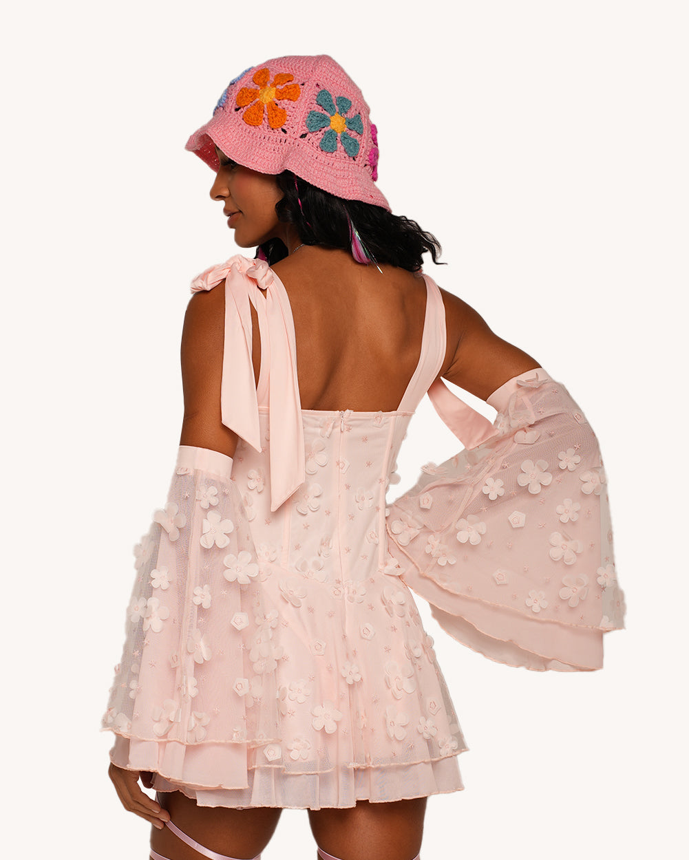 Magic In You Floral Dress with Sleeves - Image 32261229248695