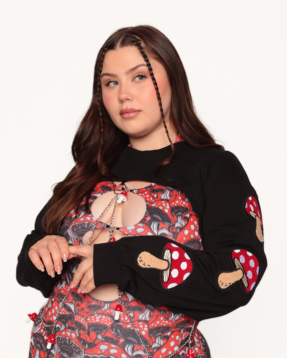 Magic Mushroom Patch Ultra Crop Top - Image 31922321326263