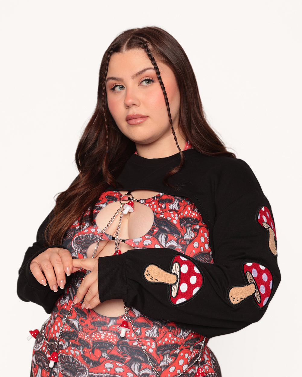 Magic Mushroom Patch Ultra Crop Top - Image 31922321326263