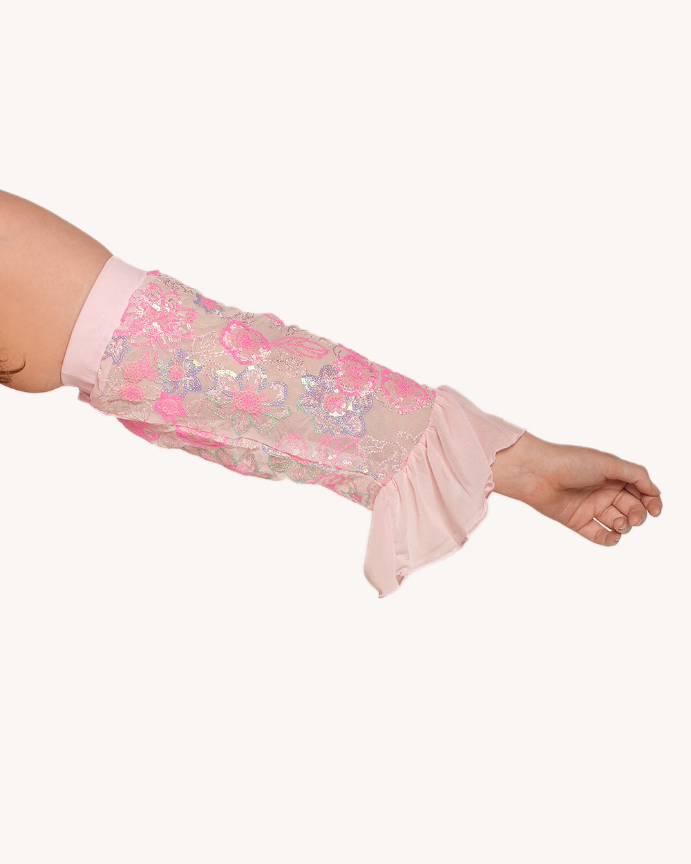 Magical Twinkling Bodysuit with Sleeves and Garter - Image 2