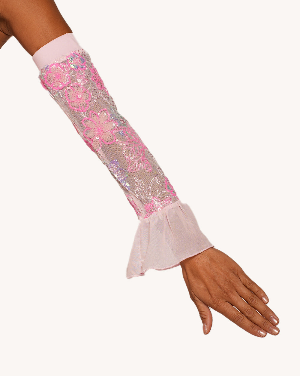 Magical Twinkling Bodysuit with Sleeves and Garter - Image 2