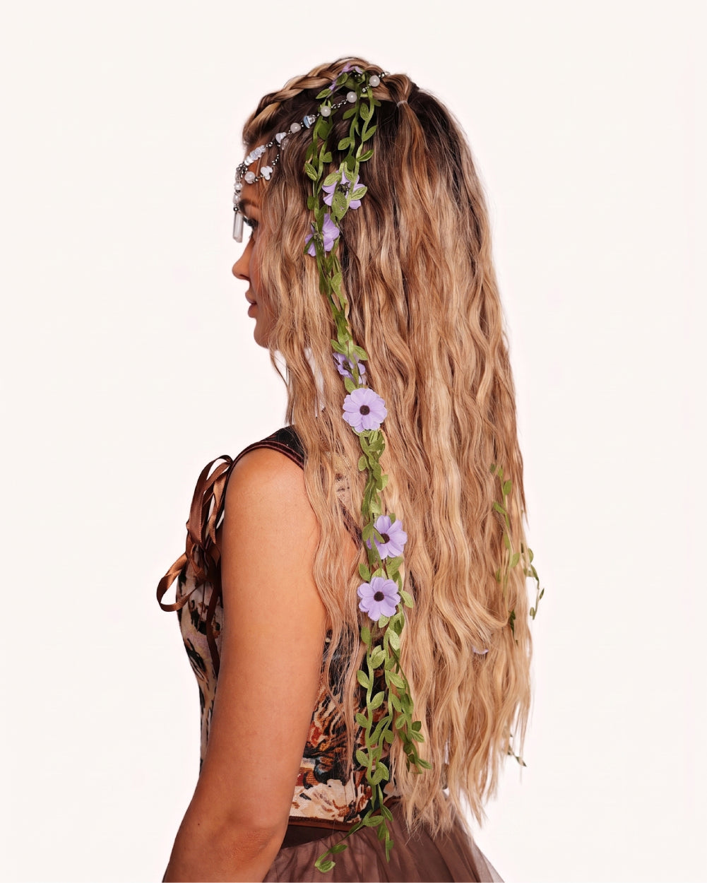 May Queen Floral Hair Garland - Image 35993683886263