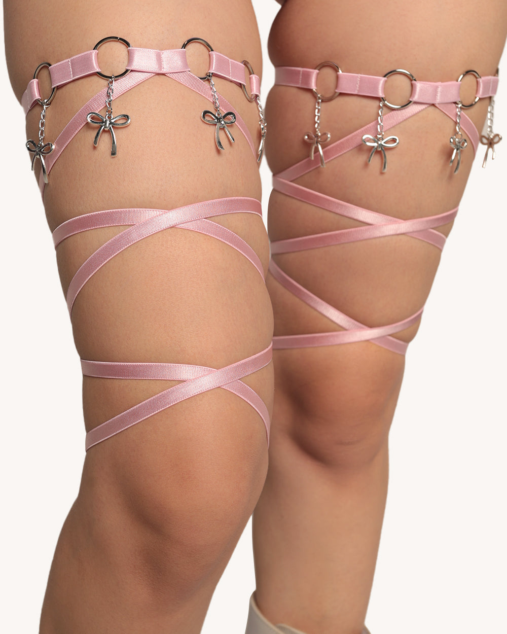 Meet Cute Bow Charm Pair Leg Wraps - Image 32288722190519