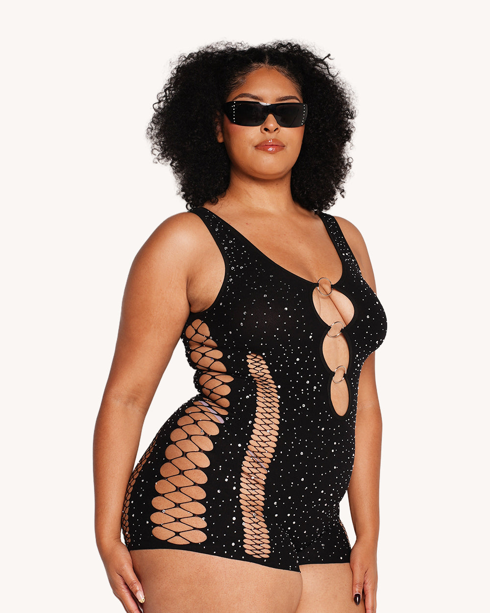 Miami Life Rhinestone Romper - Image 4
