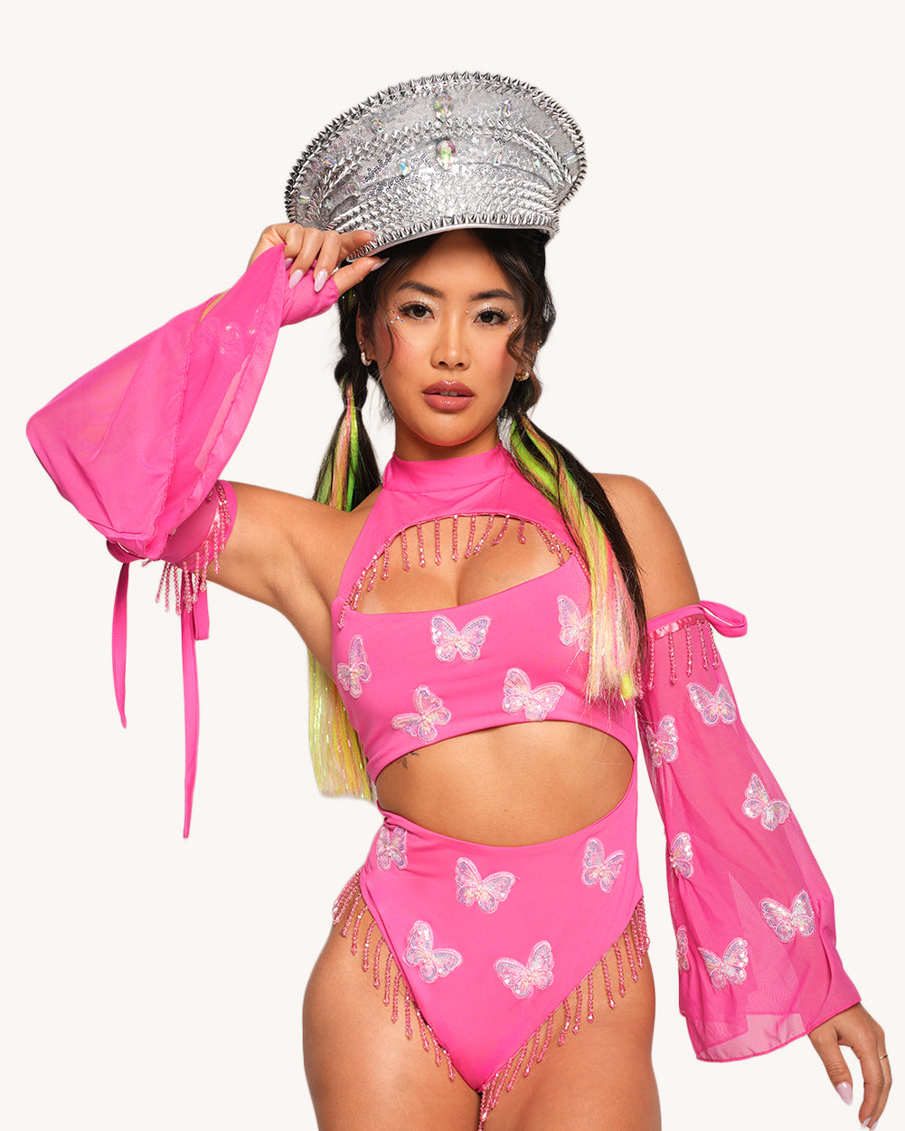 Midnight Monarch Bodysuit With Sleeves - Image 35112121041079