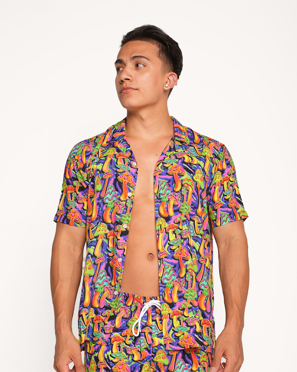 Mushroom Brain Camp Shirt-Men