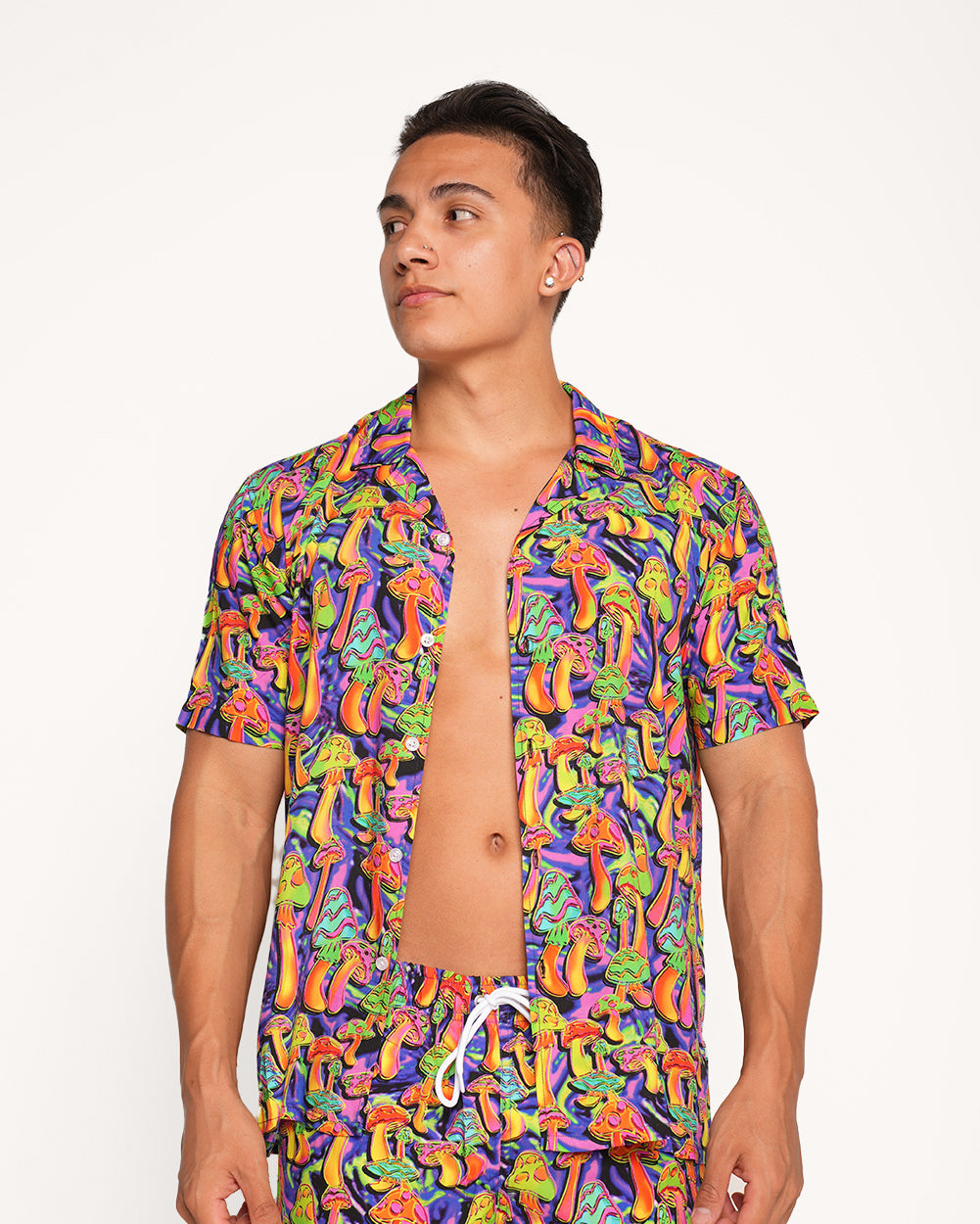 Mushroom Brain Camp Shirt-Men