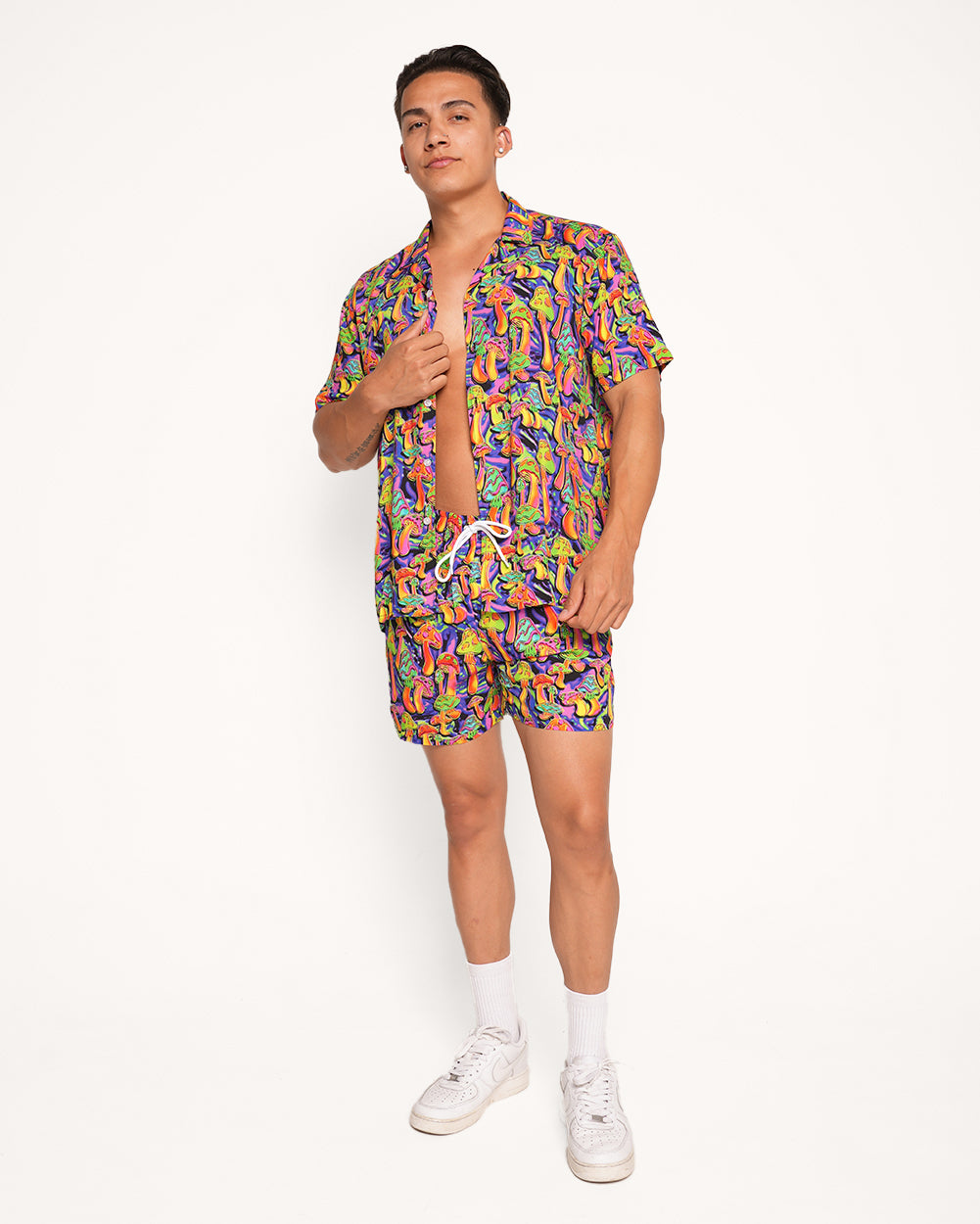 Mushroom Brain Camp Shirt-Men