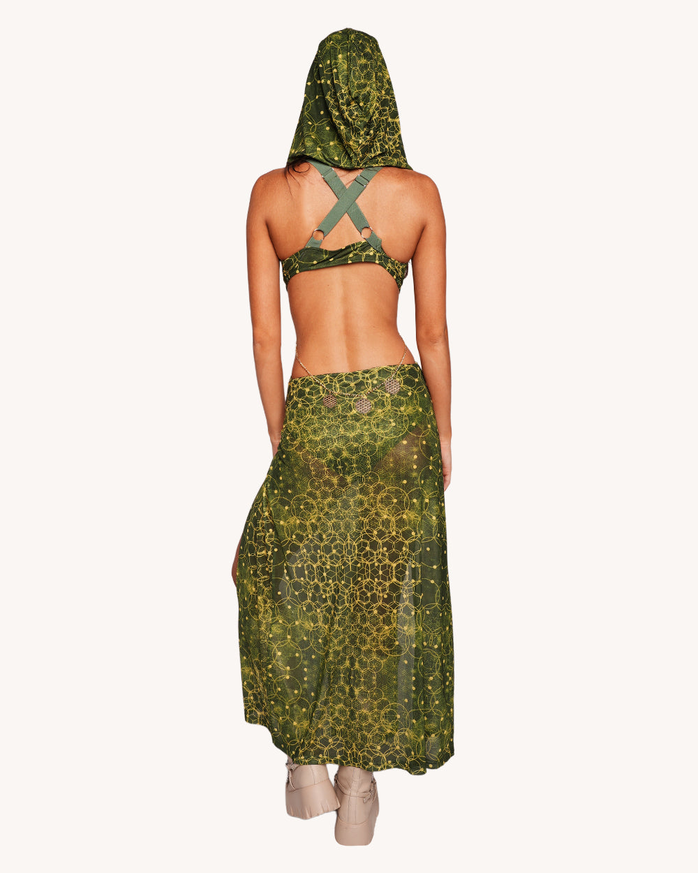 Nature Spirit Hooded Dress with Sleeves - Image 5