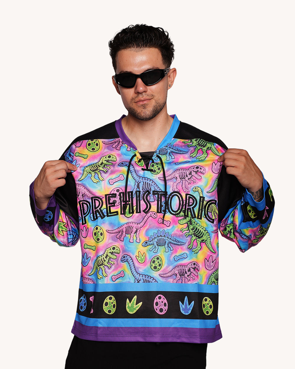 Neon Dino Hockey Jersey - Image 6