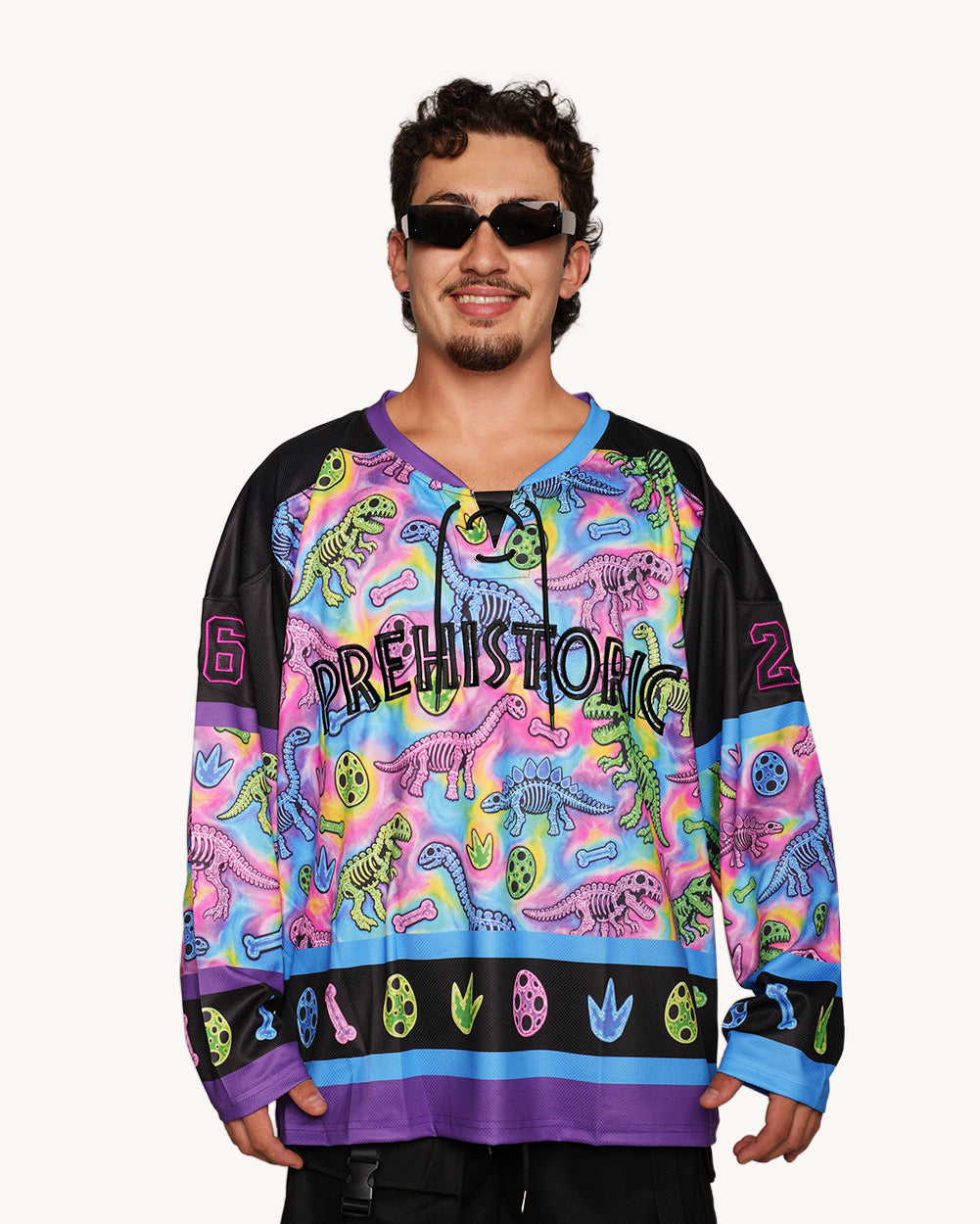 Neon Dino Hockey Jersey-Men