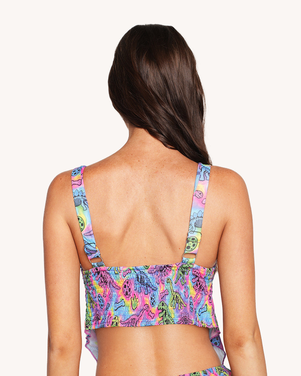 Neon Dino Ruffle Bra Top - Image 3