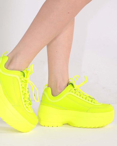 neon platform trainers