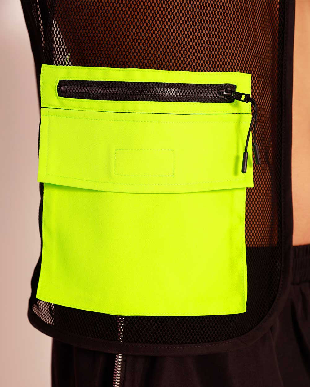 Neon Rebellion Men's Fishnet Vest with Pocket - Image 4