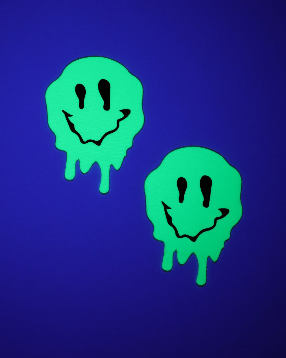 Neva Nude Neon Melty Smiley Pasties-Neon Green-UV