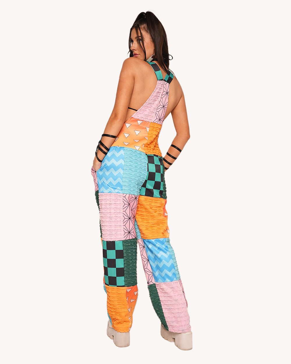 Otaku Patchwork Overalls - Image 1