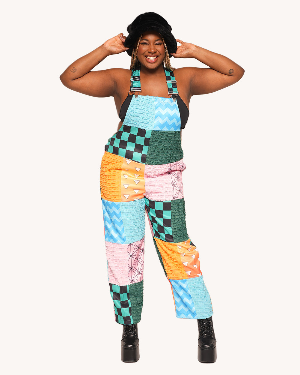Otaku Patchwork Overalls - Image 32332964462775