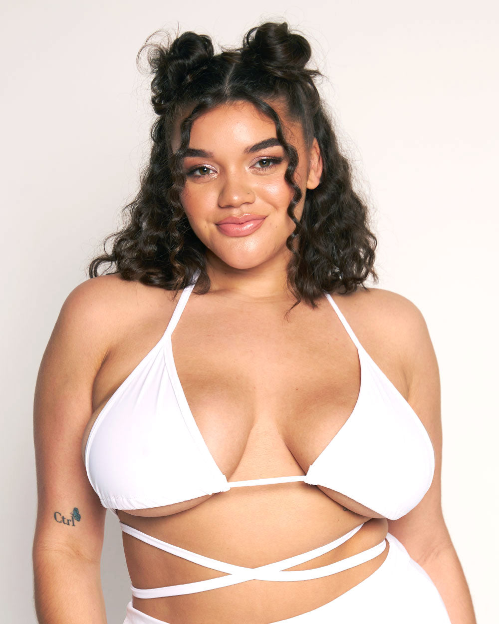 Party's Here Recycled Fabric Top - White-Curve1-White-Back--Makayla3---Plus Size