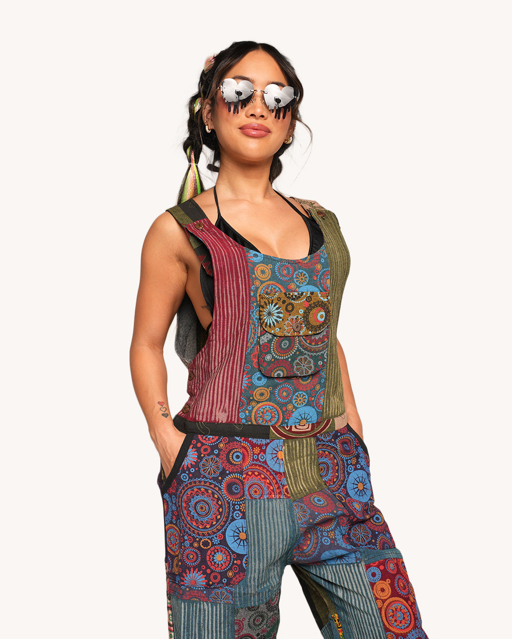 Peace, Love, and Vibes Overalls - Image 35864225218743