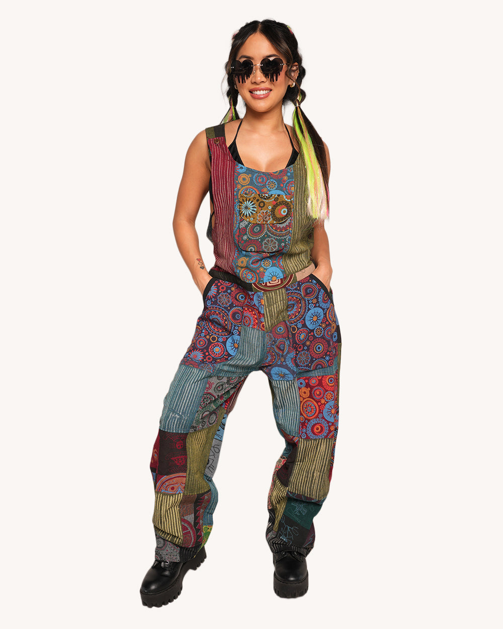 Peace, Love, and Vibes Overalls - Image 1