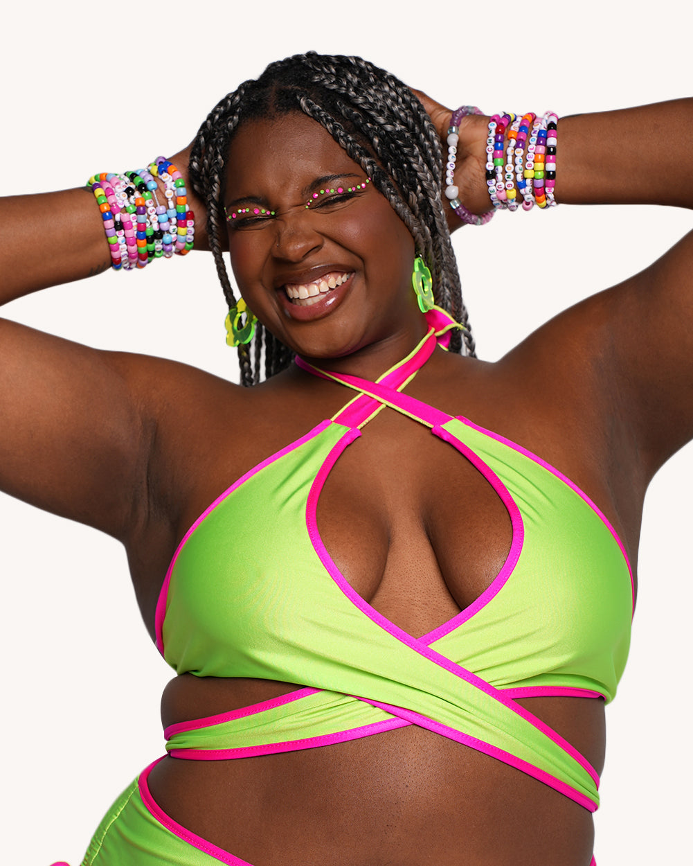 Pixxie Stixx x iHR 4AM Reversible Wrap Top - Image 35505238966455