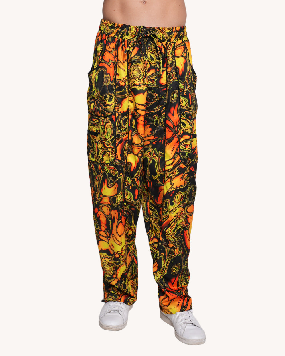 Planet Swirl Harem Pants-Men