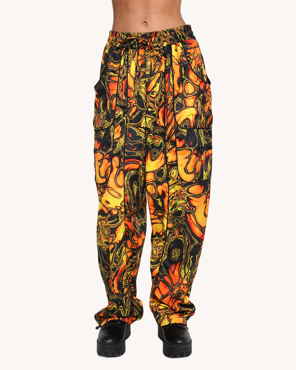 Planet Swirl Harem Unisex Pants - Image 35896596988087