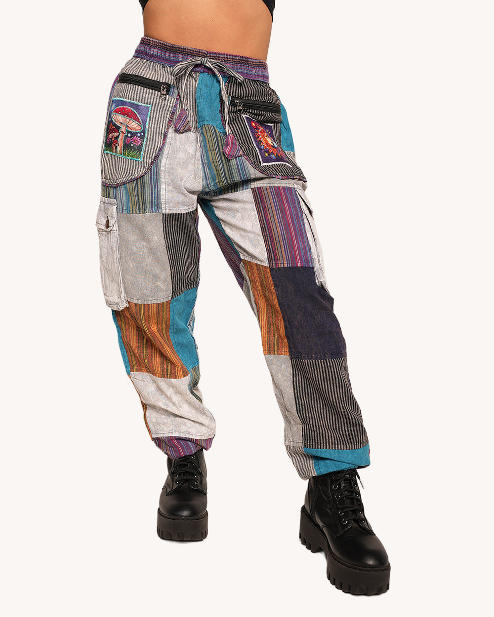 Plur Portal Unisex Harem Pants - Image 35757794001079