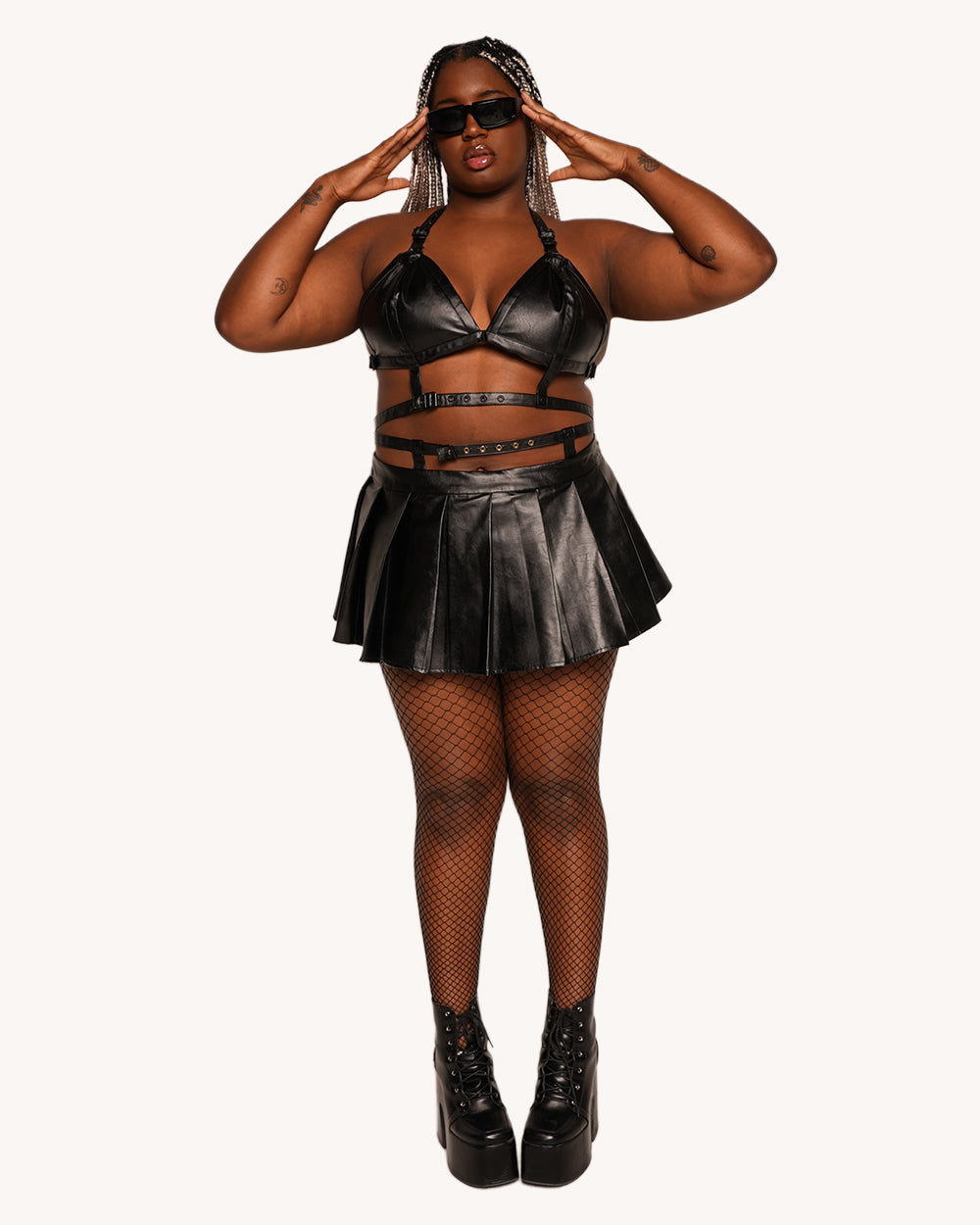 Power Play Faux Leather Top - Image 5