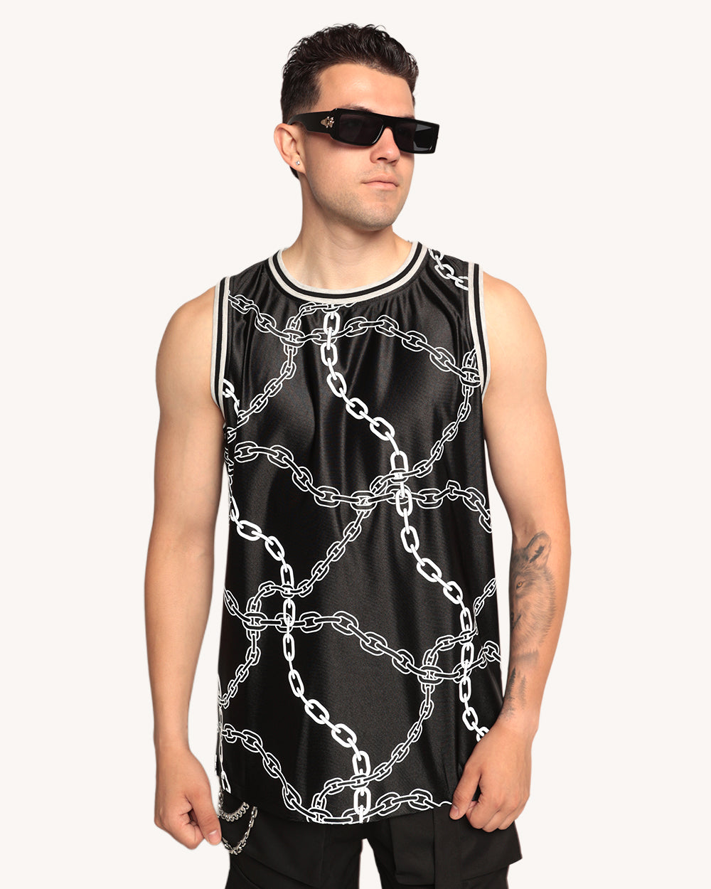 Power Surge Silver Reflective Basketball Jersey-Men