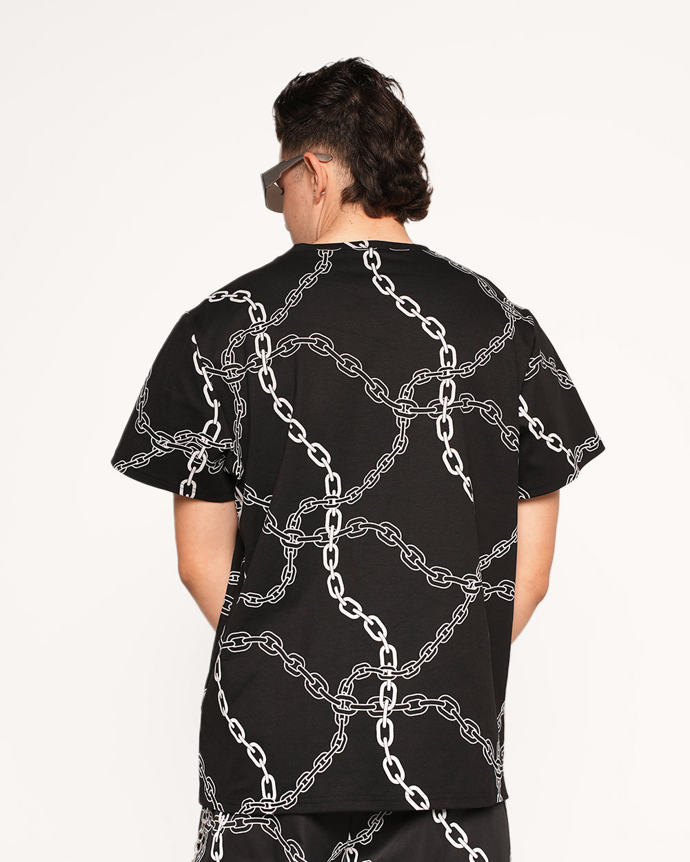 Power Surge Silver Reflective Chain Men's Tee-Men